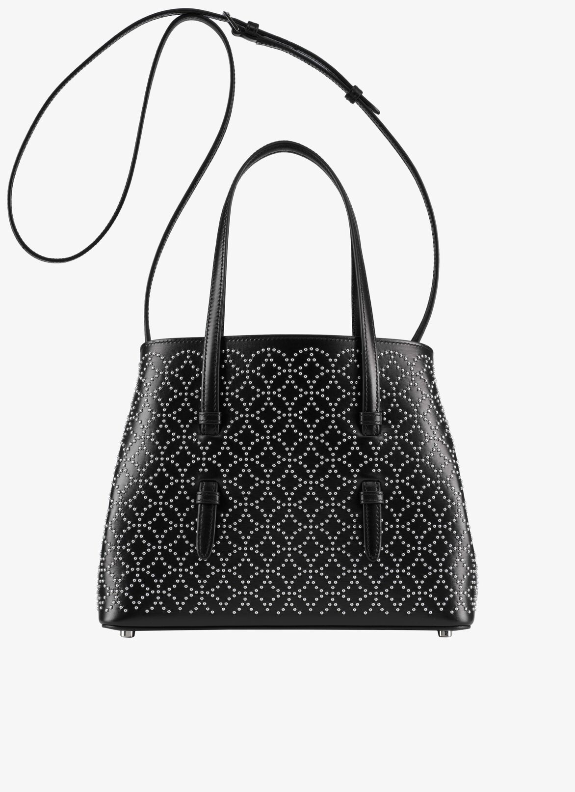 TOTE BAG CUIR LUX CLOU ARABESQUE BLACK ALAÏA BLACK  TOTE BAG CUIR LUX CLOU ARABESQUE BLACK